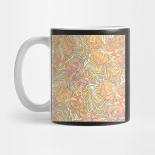 Orange Sherbet - Digitally Illustrated Flower Pattern for Home Decor, Clothing Fabric, Curtains, Bedding, Pillows, Upholstery, phone cases and stationary Mug